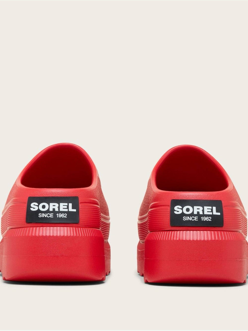 Sorel Red Platform Slip-On Women's Caribou Clog - Picture 5 of 9